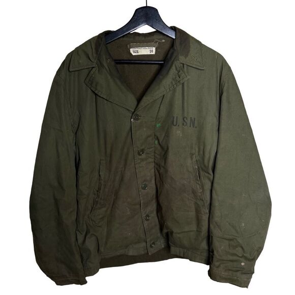 Vintage WWII WW2 USN N-4 Field Jacket Size 38 Stencil m41 - Picture 1 of 8